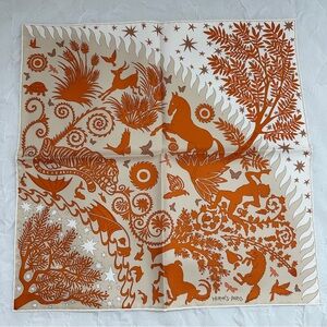 Hermes Sous le Charme d'Orphee Detail scarf 45